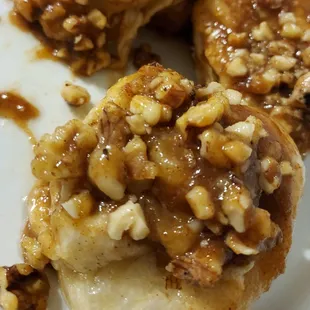 a close up of a plate of food