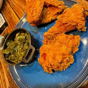 Buttermilk Chicken &amp; Braised Collard Greens