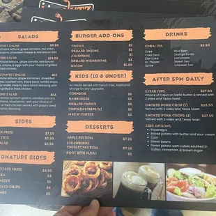 Menu in case this would help anyone else out. No to go menus and I don't find this posted online.