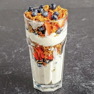 Fresh Fruit + Honey Yogurt Parfait