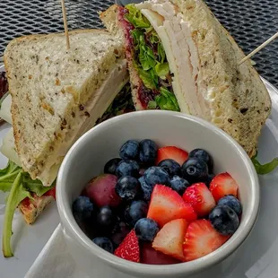 Turkey, cranberry, and Havarti, on whole wheat