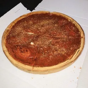 Chicago style pan pizza