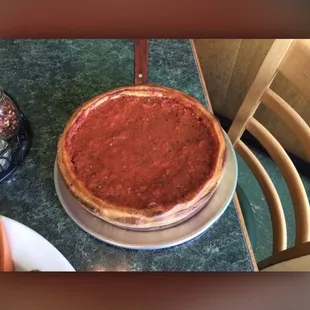 Chicago style pan pizza