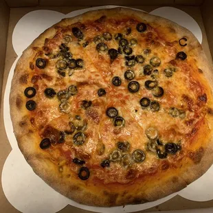 12 inch cheese pizza add olives