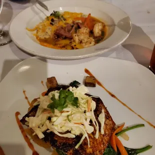 Swordfish &amp; Shrimp &amp; Grits