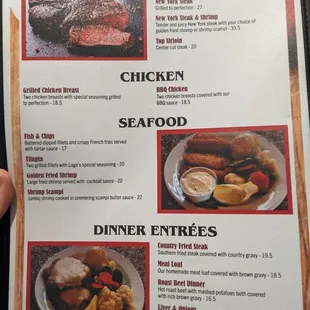 Menu Entrees