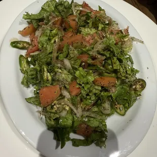 Salad (that&apos;s pretty spicy with Jalapeños! ) They also made a less spicy one for Sue