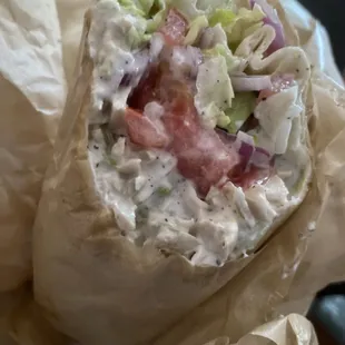 Chick&apos;un salad wrap