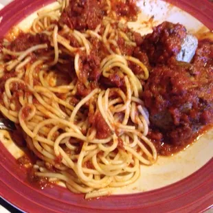 Meatball and spaghetti