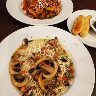 Chicken picatta &amp; chicken caccitorrie