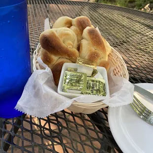Fresh baked garlic knots