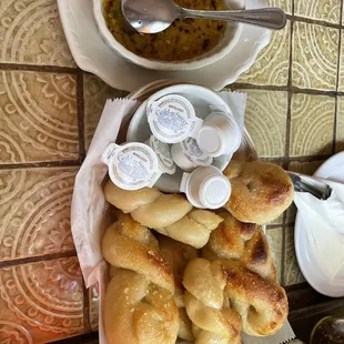 Delicious bread served first