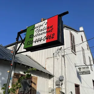 Sign outside the restaurant