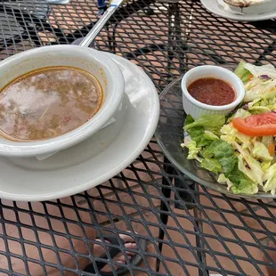 Soup and salad