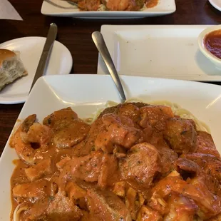 Veal Carcioffi (back) and Robert&apos;s Special (front).