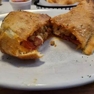 Inside of calzone