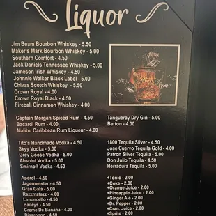 Drink Menu