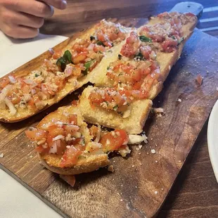 Bruschetta appetizer was a good size and strong garlic taste. Delicious!
