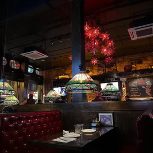 a view of the dining area