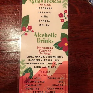 Drink Menu