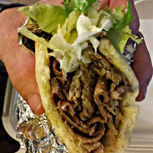 Gyro add Lettuce no tomato.