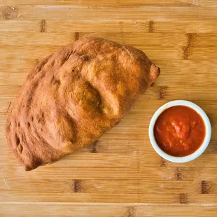 Calzone side marinara sauce