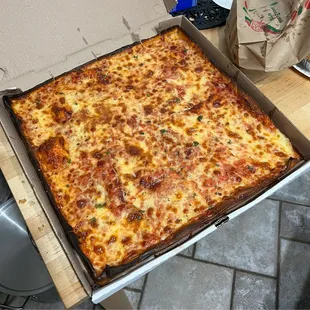 Burnt Chicago Deep Dish Sicilian Cheese Pizza