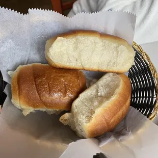 The rolls served when we arrived and also received some with our meals.