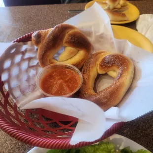 Free bread they give with sauce