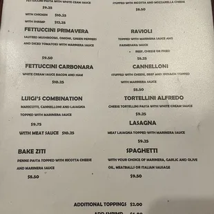 Menu Part 4 - March 2022