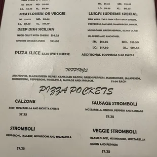 Menu Part 3 - March 2022