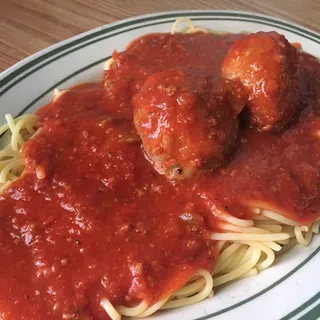Spaghetti with Meatballs with Meat Sauce