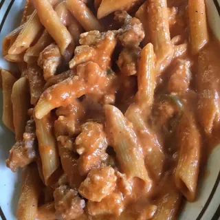 Sausage and Chicken Linguine with Vodka Sauce