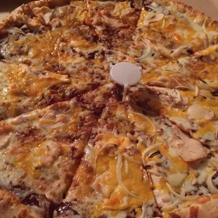 XL Sweet BBQ Chicken with one half sans onions.