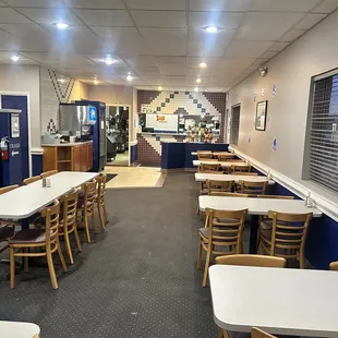 the dining area of a restaurant