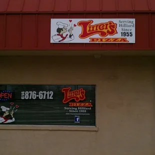 the front of the restaurant