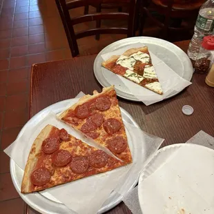 Pesto and Pepperoni Pizza Slice