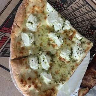White Pizza Slice with Garlic