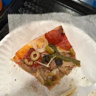 So fresh and delicious. I've eaten most of the slice before I remembered to take a picture.