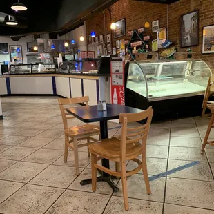 a view of the dining area