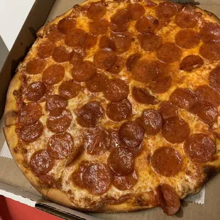 Large extra pepperoni &amp; cheese!!