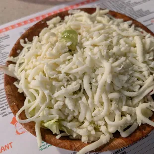 Salad with cheese. Or really, cheese with a salad. Luigi&apos;s, Akron