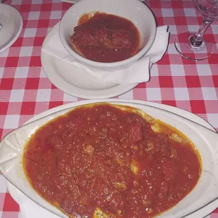 Manicotti, Sausage and Lasagna, great portions!
