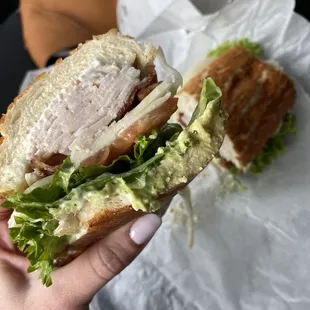 California Club with garlic and jalapeño spread!