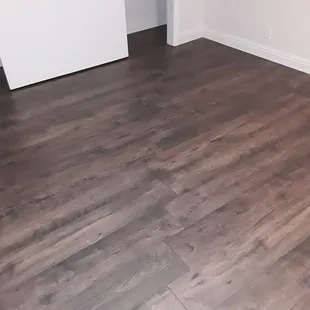 a hardwood floor in a home