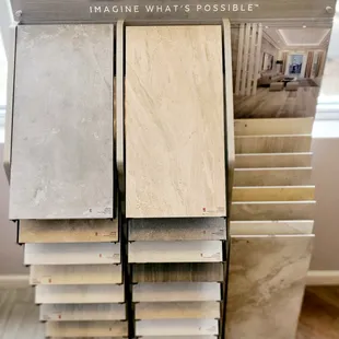 a display of tile samples