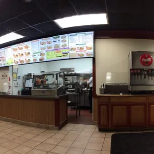 the inside of a restaurant