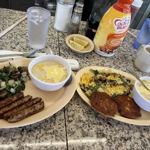 They let me get spinach with mushrooms and onions instead of eggs.