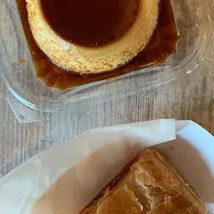 Guava Pastelito and Flan