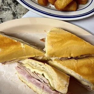 Amazing Yucca Fries and their Cubano Especial.
